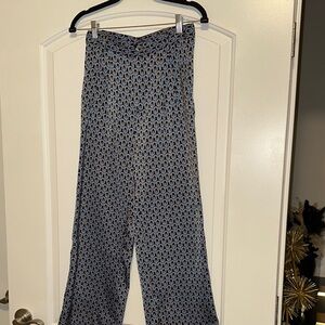 Stylish Blue Patterned Women's Pantsuit